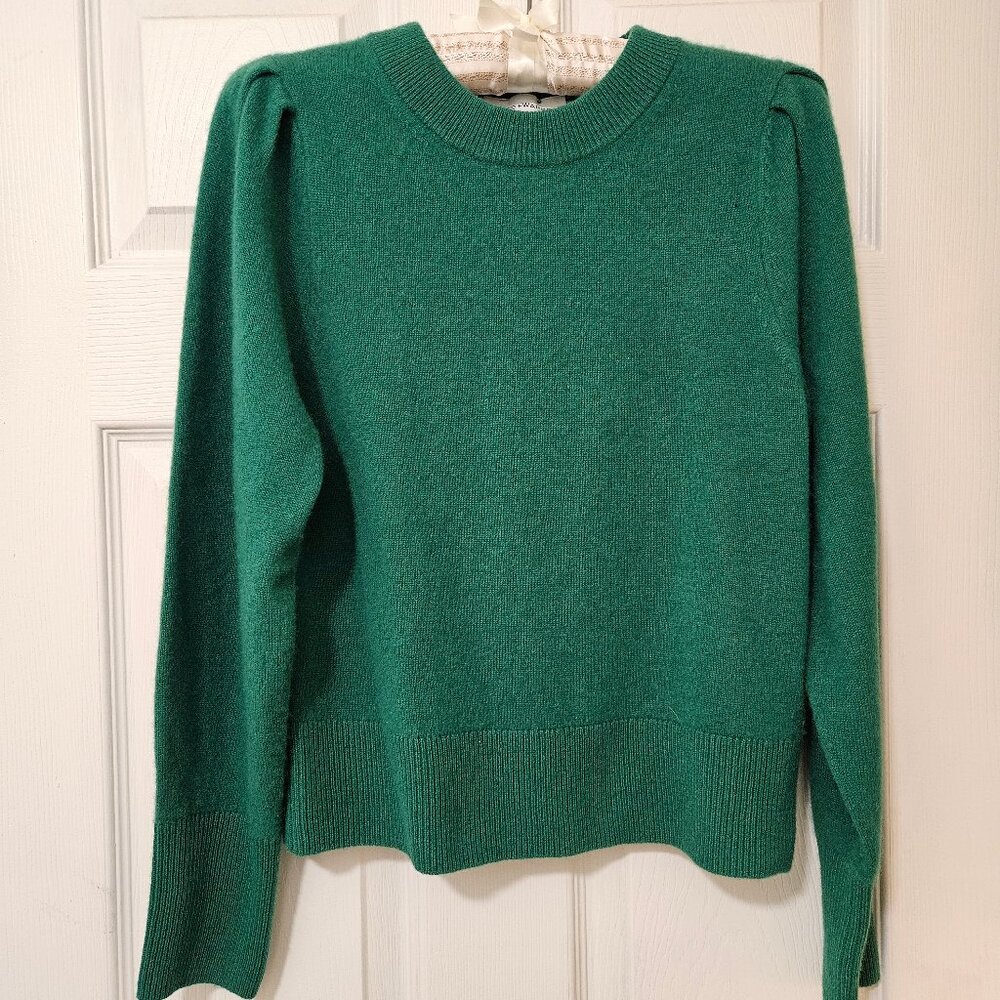 White + Warren Green Cashmere Crew Neck S